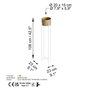 Aberto Design GED-024-C Maceta Decorativa Blanco y Dorado de 108 cm